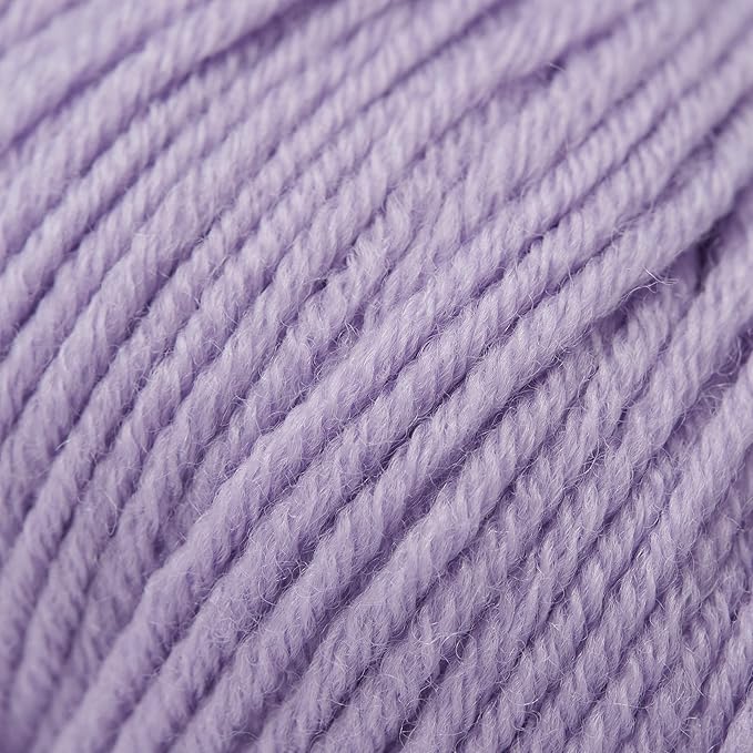 100% Merino Wool Yarn, 6-Ply Luxurious and Soft Yarn for Hand Knitting & Crocheting, 1.76 OZ/50g, 127 yds/116 Meters (Purple, 3 Balls)