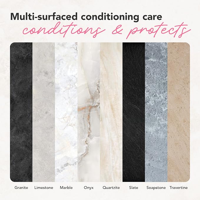 CLARK'S Natural Stone Wax Kit - Set to Restore Soapstone, Slate and Concrete Countertops includes Finishing Wax (6oz), Applicator Sponge and Buffing Pad, Enriched with Natural Lemon and Orange Extract