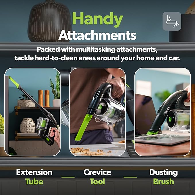 Gtech Multi MK2 K9 Cordless Handheld Vacuum Cleaner - Portable Vacuum Cleaner for Car, Home, and More - Reinforced with Lightweight Aluminum - Rechargeable - Pet Vacuum