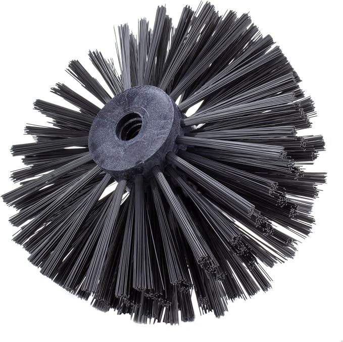 SPARTA 45008EC03 Plastic Multi-Purpose Valve Brush, Pipe Brush, Round Brush With Polyester Bristles, Color Coded For Commercial Cleaning, Kitchen, Restaurant, Bathroom, 5.9 X 8 X 5.9 Inches, Black