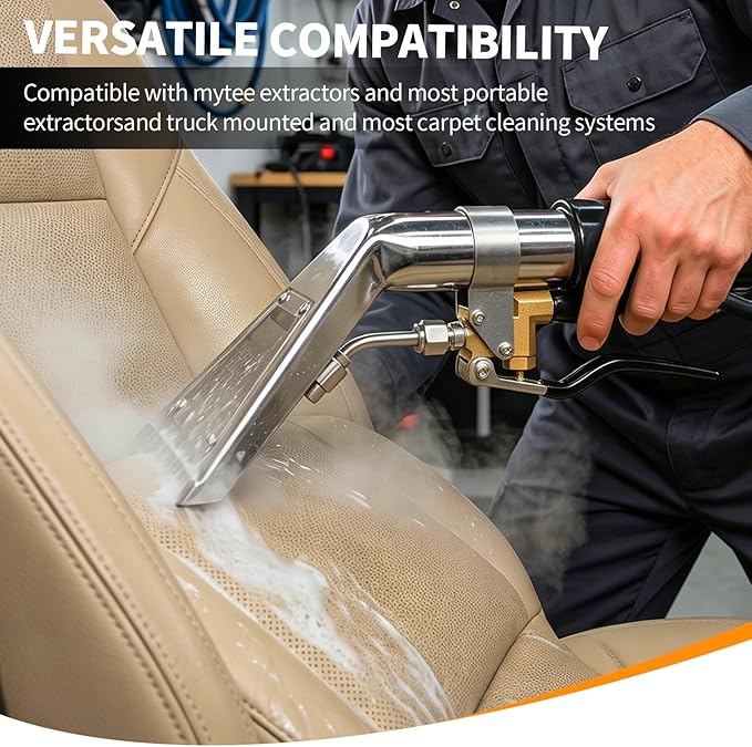 Upgrade Extractors Upholstery Detailing Tool with Viewing Window,Auto Detailing Tools Hand Wand, Carpet Cleaning Extractor with Clear Head for Mytee/ShopVac & Most Portable Carpet Attachment