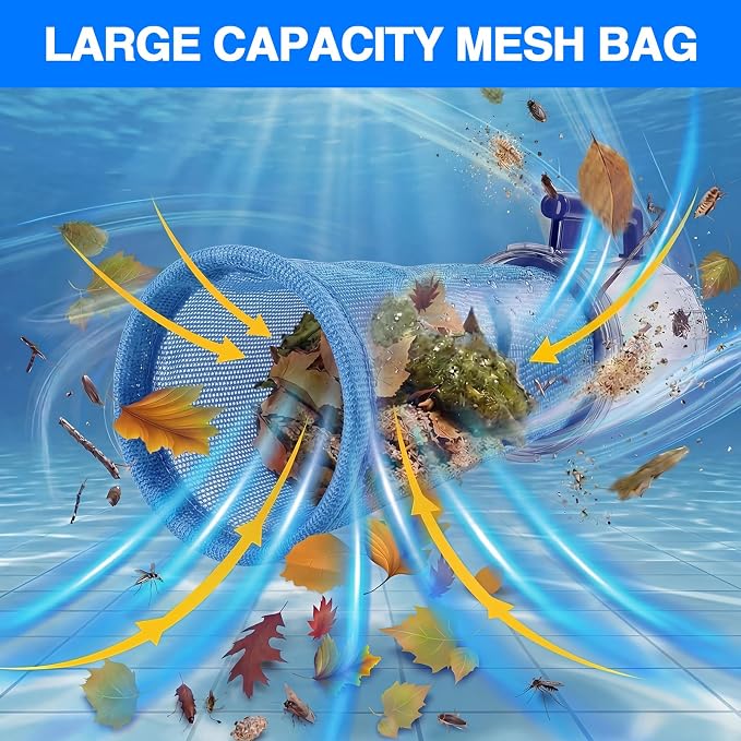 Upgraded W530 Pool Leaf Canister w/Mesh Bag Large Capacity Compatible with Hayward Pen-tair Pool Vacuum Cleaner Navigator Aquanaut Kreepy Krauly Heavy Duty Open Line Pool Leaf Catcher R211084K