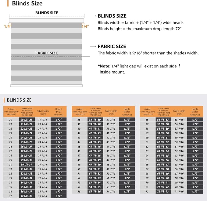 LazBlinds Cordless Zebra Blinds for Windows 32.5"x72", Grey - Linen | Free-Stop Roller Windows Shades with Cassette, Light Filtering Dual Layer Sheer Shades for Home and Office