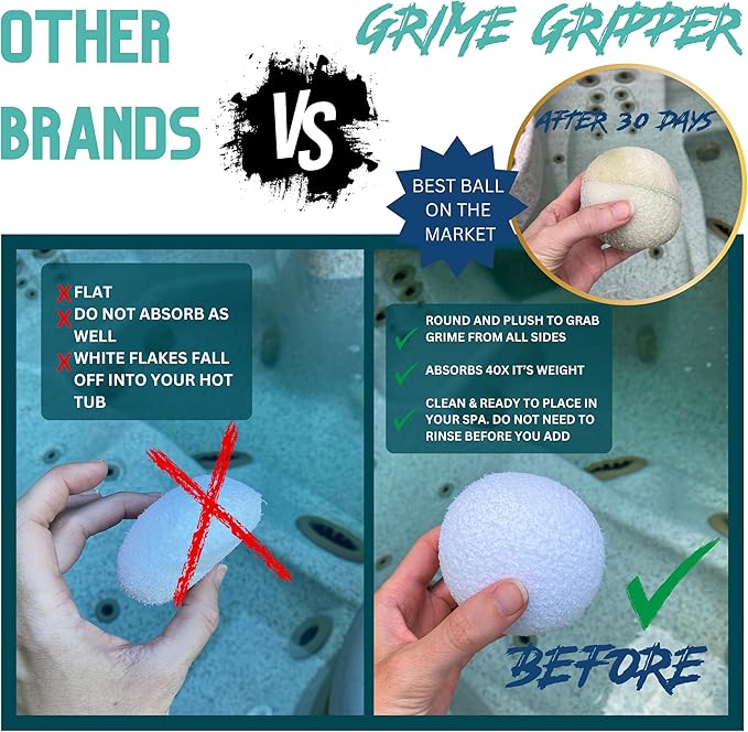 Hot Tub Scum Absorber Sponge – Spa Oil Absorber, Pool Scum Remover, Oil Absorbing Sponge for Hot Tub, Removes Lotions & Body Oils
