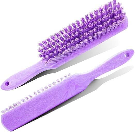 SPARTA 8 Inch Soft Counter Brush with Polyester Bristles and 5 Inch Handle, Color Coded Handheld Broom for Tables Countertops and Foodservice Surfaces, 13 Inch Overall Length, Purple