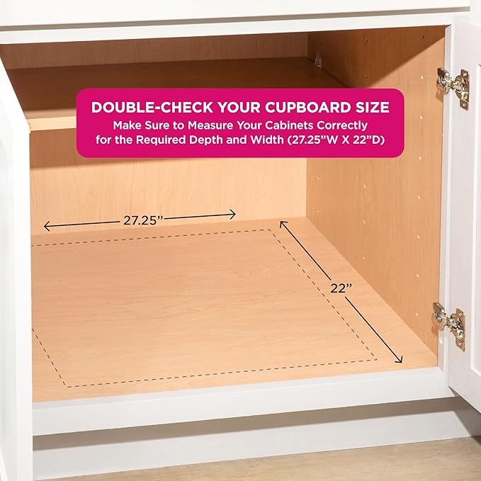 HOLDN’ STORAGE Pull Out Cabinet Organizer, Slide Out Drawer for Kitchen Cabinets & Pantry, Roll Out Shelf for Pots, Pans & Under Sink Storage, Heavy-Duty Full-Extension, 26"W x 21"D x 5"H