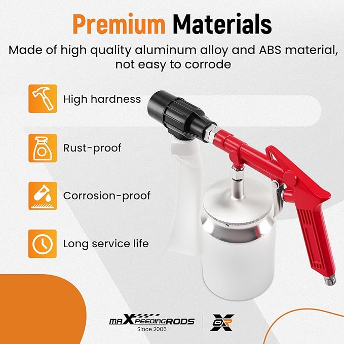 maXpeedingrods Sand Blaster Gun Kit with Sand Recovery Bag, Air Compressor Sandblaster Tool with Abrasive for Cleaning Metal, Wood, Surface Prep, Rust Removal