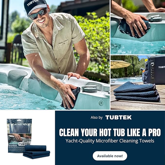 TUBTEK Hot Tub Scum Absorber Football (2 Pack) Spa Scum Absorber for Hot Tub – Spa Sponges & Scum Ball Hot Tub Scrubber Alternative