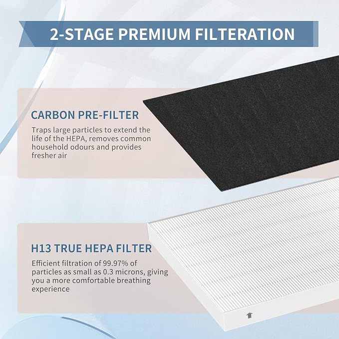 Aera Max 200 HEPA Filter Replacement Compatible with Fellowes AeraMax Air Pur-ifiers Model 190 200 DX55 True HEPA Air Filter Part# 9287101 9324101, 4x H13 True HEPA and 8x Carbon Pre-Filter