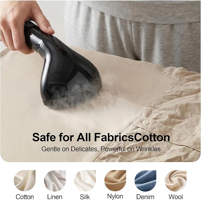 Professional Garment Steamer for Clothes, 2000W Powerful Steam Iron with 1.5L Water Tank, 40 Minutes Continuous Steam, Heavy Duty Clothes Steamer for Home, Commercial Use, Pearl Black