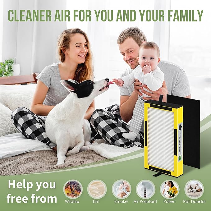 FLT4100 Filter Size E Compatible with Guardian Technologies Model AC4100 AC4100CA AC4150BL AC4150PCA AC4150P Purifier, Part # FLT4100 / FLT11CB4 / Filter E, 4 Mian Filters & 8 Carbon Filters
