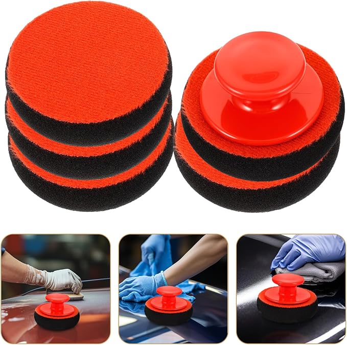 4sets Versatile Car Wax Applicator Pad Sponge Car Paint Buffing Puff Polishing Kit