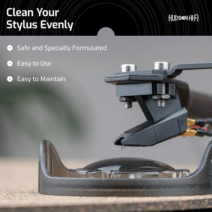 Hudson Hi-Fi Turntable Stylus Cleaner Vinyl Cleaning Gel Bubble with Microfiber Record Cleaning Cloth 5 Pack