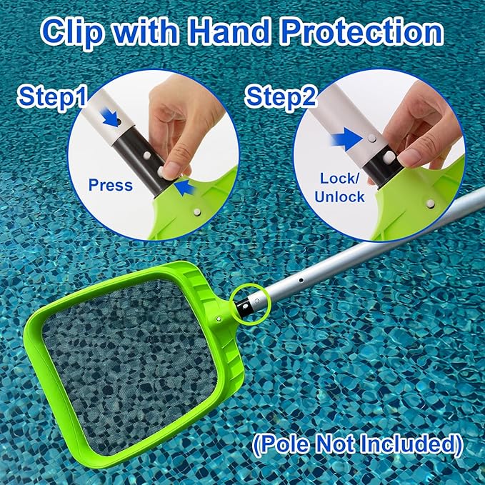 Sepetrel Pool Rake,Skimmer,Wall Brush & 10.5 Foot Pole