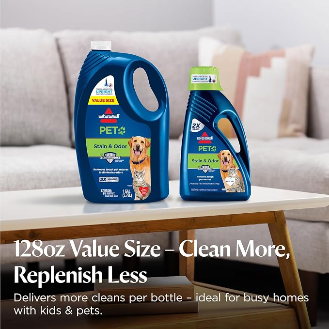 Bissell Pet & Stain Odor Full Size Deep Cleaner Machine Solution, 1 Gallon, 99K5Y