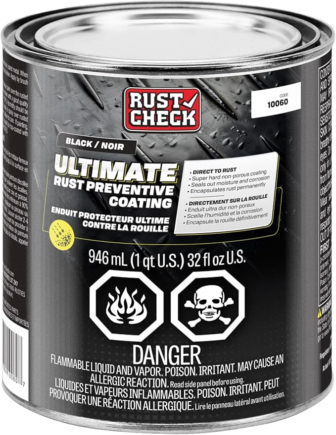Rust Check Ultimate Rust Preventive Coating – Rust Inhibitor for Cars and Trucks – Anti Corrosion Coat for Rusted Frame – Automotive Metal Protection – Primer Seal and Repair Solution - 32 Fl Oz