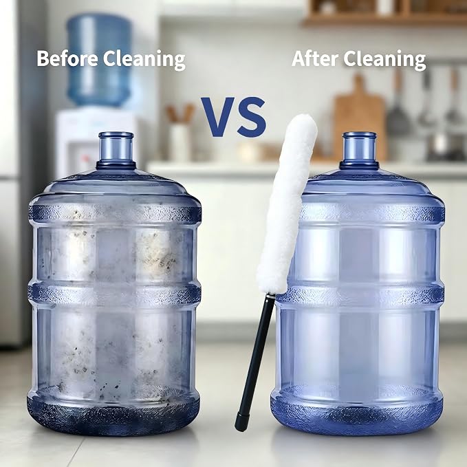 Telescopic Long Handle Bucket Brush,Up to 118cm,Thick Aluminum Alloy Extra Long Handle,Gallon Bucket Brush for Cleaning Dead Corners,Bendable Nylon Brush Head for Cleaning Bucket Opening>3.5cm (S1)