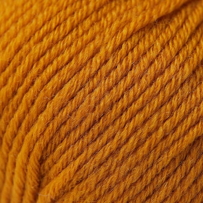 100% Merino Wool Yarn, 6-Ply Luxurious and Soft Yarn for Hand Knitting & Crocheting, 1.76 OZ/50g, 127 yds/116 Meters (Pumpkin, 3 Balls)