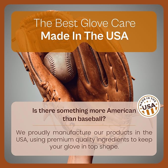 SARNA BASEBALL Glove Conditioner, Liquid, 8 Oz – Break in Faster, Keep Leather Maintained – Glove Conditioner for Mitts, Softball, & Baseball Gear Made in USA