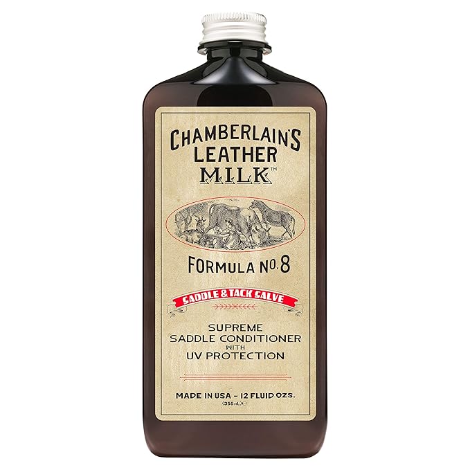 Chamberlains Leather Milk Saddle Tack Salve Conditioner Formula No. 8, 12 Ounce
