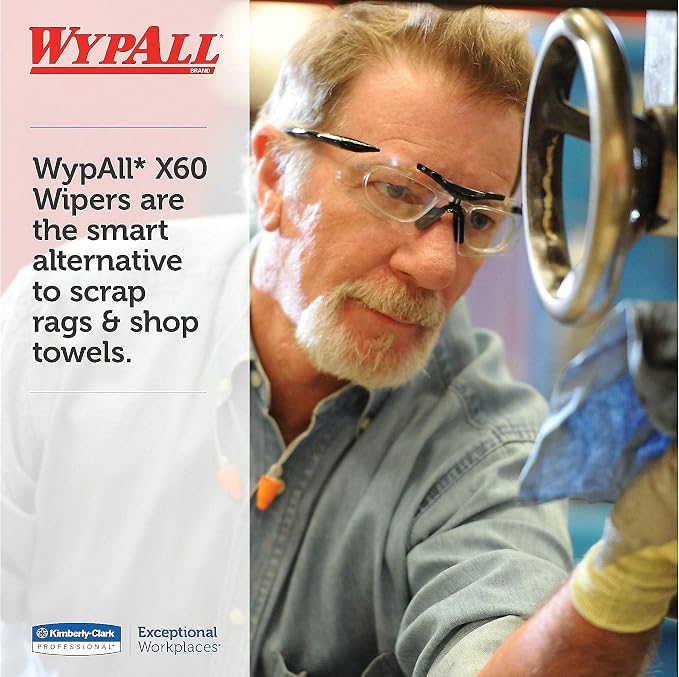 WypAll 34790CT X60 Wipers, POP-UP Box, White 126/Box