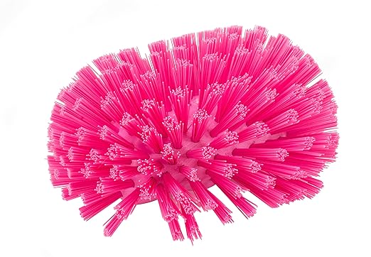 SPARTA Tank and Kettle Scrub Brush Heavy-Duty Tile Brush, Color-Coded and Handle Compatible (Sold Separately) for Optimal Access In Spacious Containers, Plastic, 5.25 X 7.5 Inches, Pink