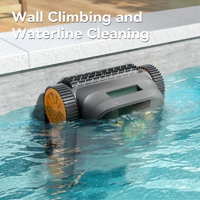 (2026 Upgrade) CliBot CB-5 Cordless Robotic Pool Cleaner, with 210 Mins Runtime, Wall & Waterline Cleaning, Smart Navigation, 5550 GPH Suction, Pool Vacuum for Inground Pools up to 3000 Sq. Ft., Green