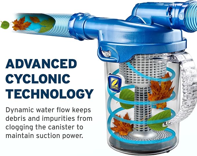 Zodiac Genuine Parts Cyclonic Leaf Catcher, Connects to Suction-Side Pool Cleaners to Capture Leaves & Other Debris, Universal Hose Connection Included