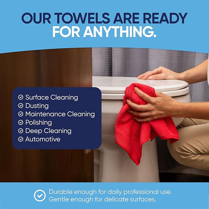 Microfiber Wholesale 12" x 12" Cleaning Cloths (50 Pack) - Reusable Towels, Wash Rags, Dust Cloth, All-Purpose: Kitchen, Dish, Cars, Shop, Glass (Green)