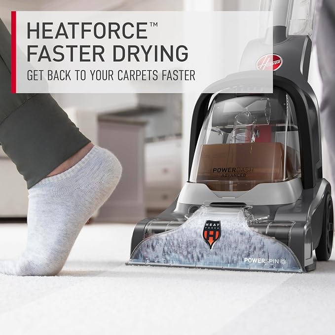 Hoover PowerDash Pet Advanced Compact Carpet Cleaner Machine, FH55050PC + 64 oz Everyday Carpet Cleaner Solution, Deep Cleaning Carpet Shampoo, AH31924