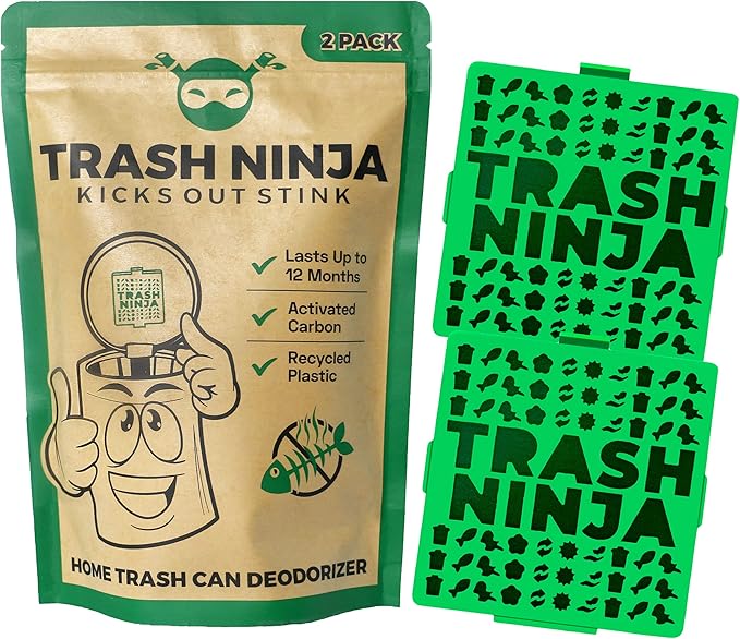 Refrigerator Deodorizer and Odor Eliminator (2 Pack) and Trash Can Deodorizer and Odor Eliminator (2 Pack)