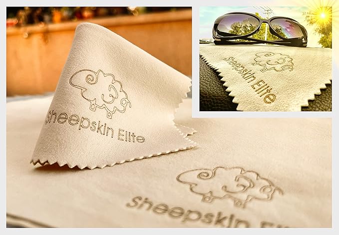 Natural Chamois Leather Eyeglass Cleaning Cloth Camera Lens Cleaning Cloths Screen Cleaning Cloth Glasses Cleaning Cloth Tablets Cloth Chamois Cleaning Cloths for Eyeglasses (4 Packs, Small)