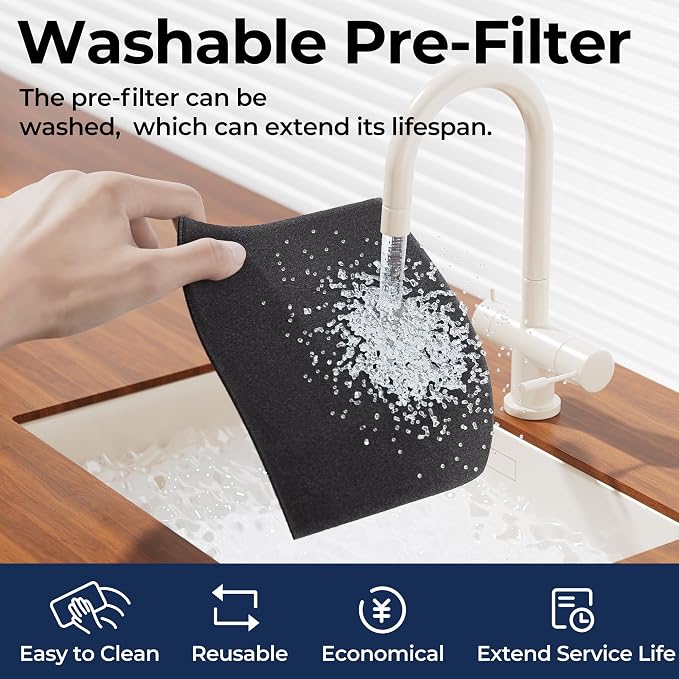Air Purifiers for Home Large Room, Air Purifier up to 2200sq.ft, PM2.5 Air Quality Display, Sleep Mode with Fragrance for Smoke Dust Odors, ET066, Black, 1Pack+3Modes