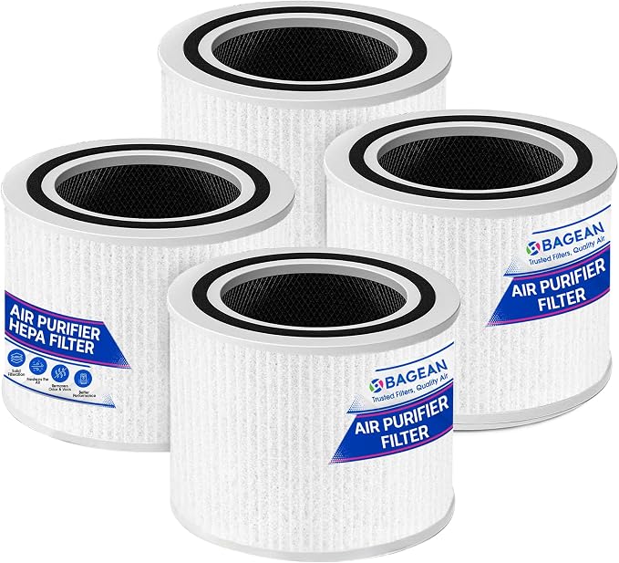 Bagean Core P350 HEPA Pet Replacement Filter for Levoit Air Purifier - Compatible with Levoit P350 replacement filter Core 300 - H13 True HEPA & Carbon Filters 99.98% Particles and Purifies Air (4-Pk)