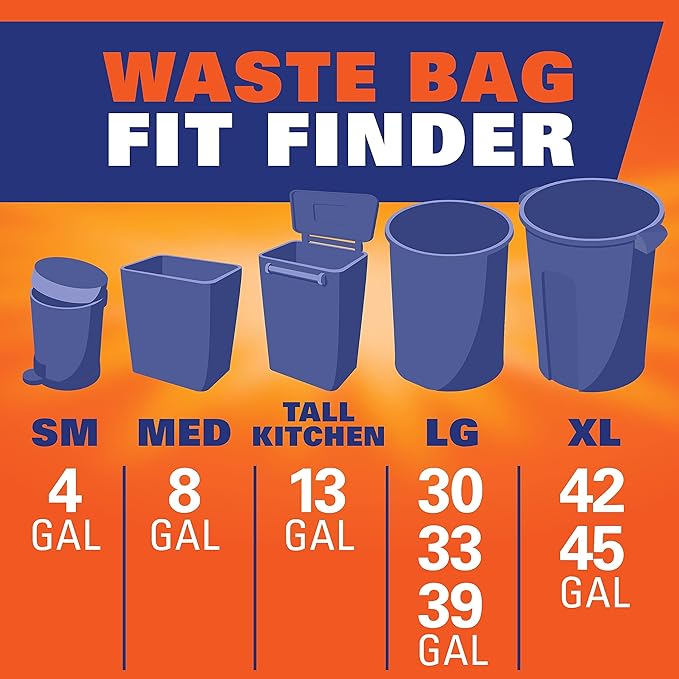 Hefty Clear Trash Bags, Clear, 30 Gallon, 36 Count (Pack of 2)
