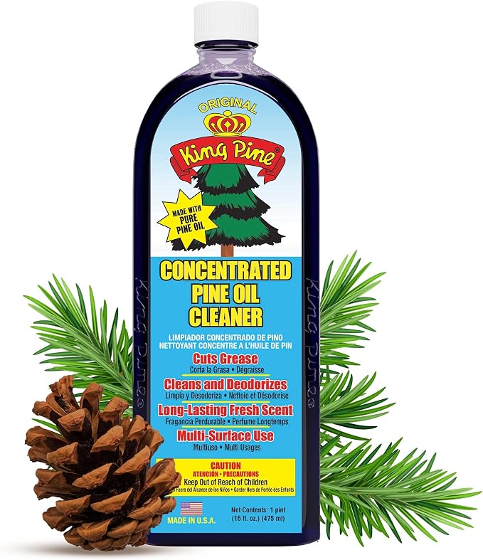 King Pine Concentrated Pine Oil Multi-Surface Cleaner Industrial Strength, Original Black, 32 Fl Oz