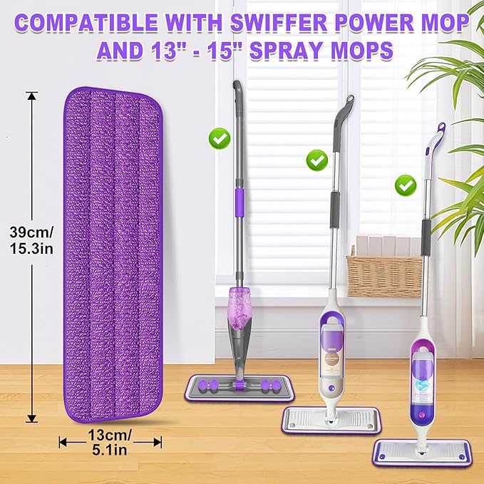 Spray Mop for Floor Cleaning with 6 Microfiber Washable Pads