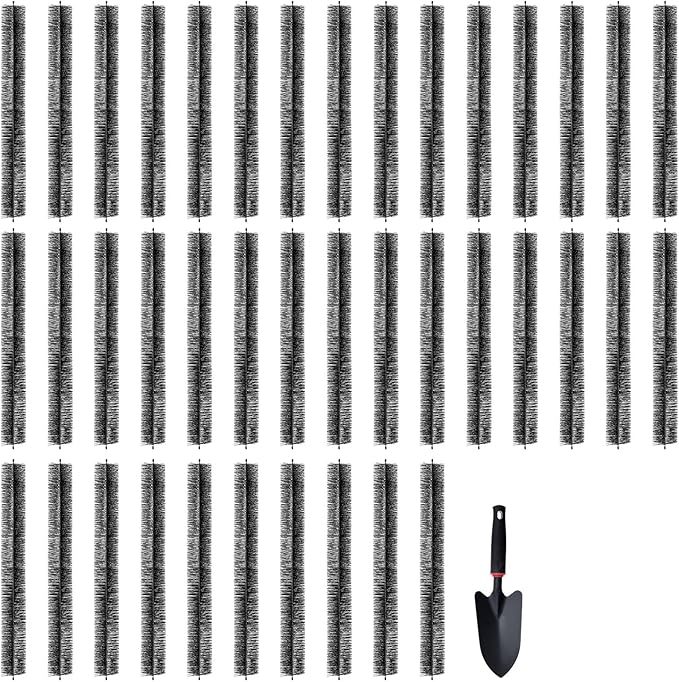 VEVOR Gutter Brush, 4.33 inch Diameter 120 Feet Total Length Gutter Cleaning Tools, Ground-Level Brush Leaf Guard for 5 Inch Gutters, Easily Clear Roof Leaves and Debris, 40 Pack