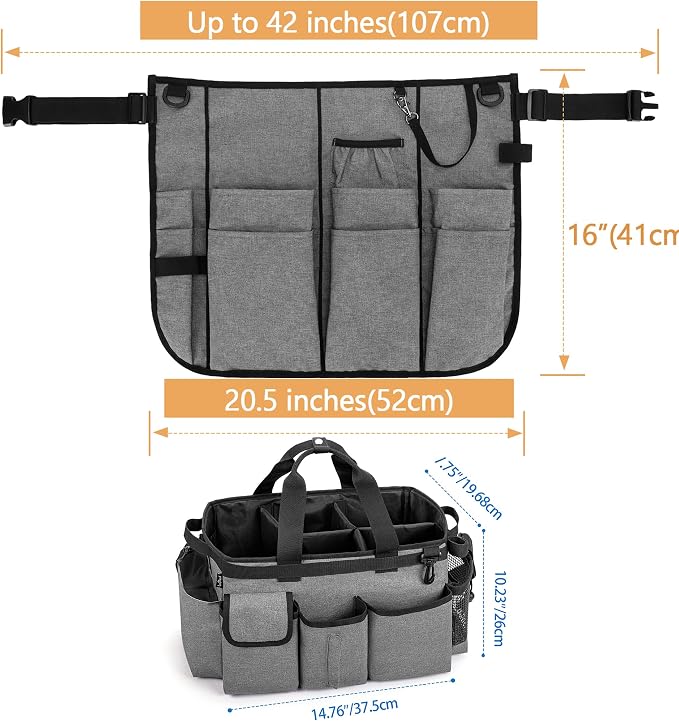 LoDrid Cleaning Supply Caddy with Cleaning Apron