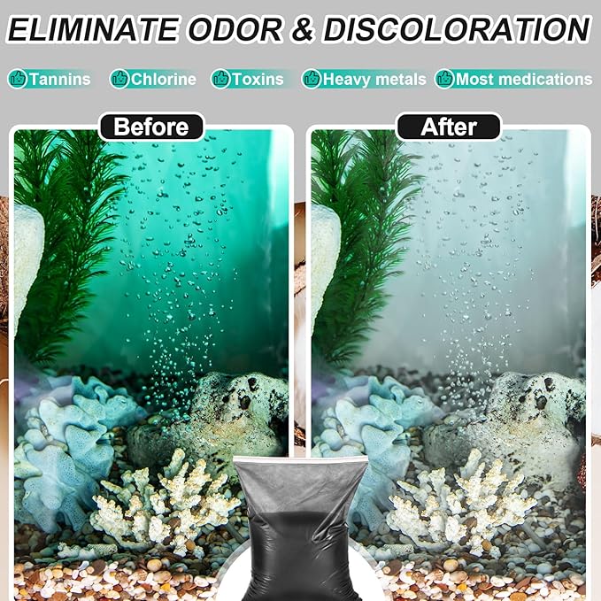 Threlaco 10lbs Activated Charcoal Powder Bulk Granular Activated Carbon (Gac) Coconut Charcoal Pellets for Water Filtration Air Filter(0.02 x 0.07 Inch)
