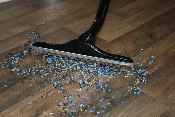 Cen-Tec Systems Commercial Vacuum Attachment Kit with Telescopic S-Wand and 14" Natural Fill Floor Brush