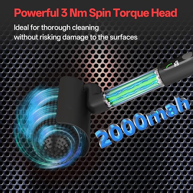 Electric Grill Brush Bristle-Free, 800RPM Safe Barbecue Cleaner with 30kg Pull Resistance 304 Stainless Steel, 120Mins Cordless Power Scrubber for World Cup BBQ, Save 70% Time