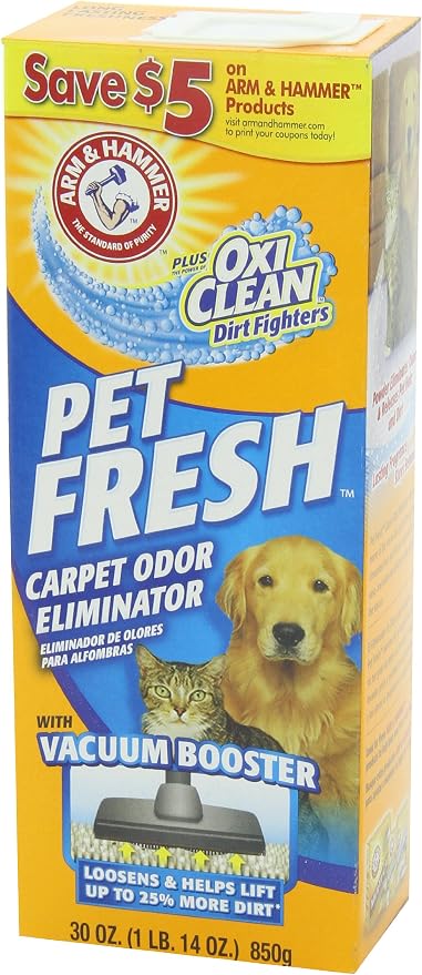 ARM & HAMMER Carpet Odor Eliminator, Pet Fresh, 30 Oz (Pack of 6)