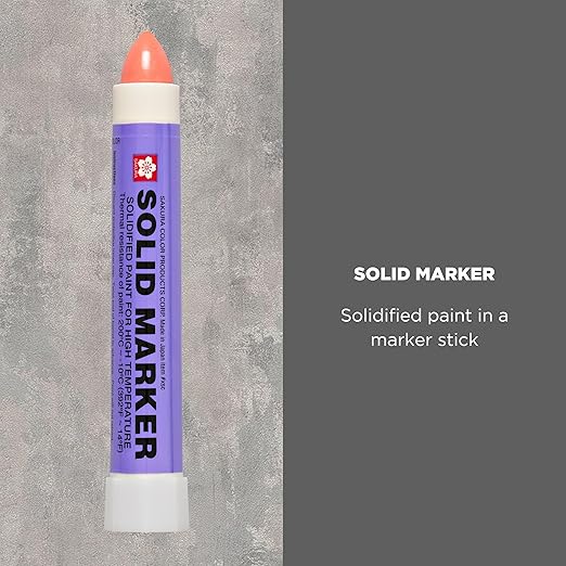 Sakura Solid Paint Markers - Permanent Marker Pens - Window, Wood & Glass Marker - Orange Paint - 12 Pack