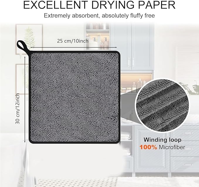 Cleaning Wipes Cloths,5pcs Cleaning Drying Towels,Shower Doors Drying Towels,12 * 10” Streak Free Glass Window Car Mirror Super Absorben Microfiber Cleaning Cloths Cleaner(5pcs grey12*10”)