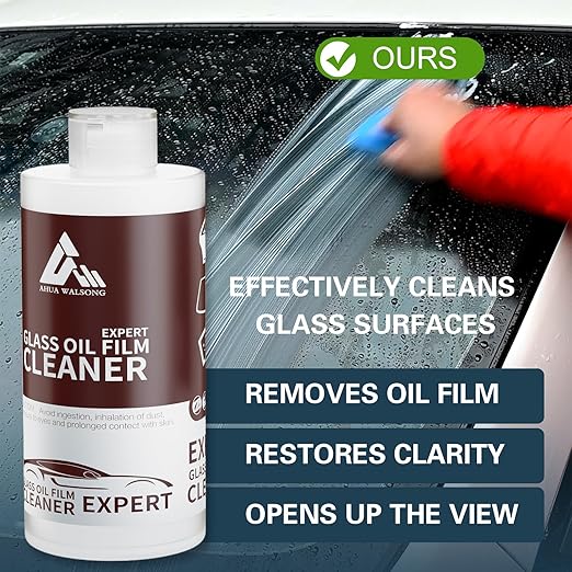 Glass Polish 200ml Cerium Oxide Glass Polishing Solution for Removing Oil Film, Water Spots, Eddies, Glass Water Stains, Wiper Marks on The Glass Surface, Restoring clearity (White, 200ml)