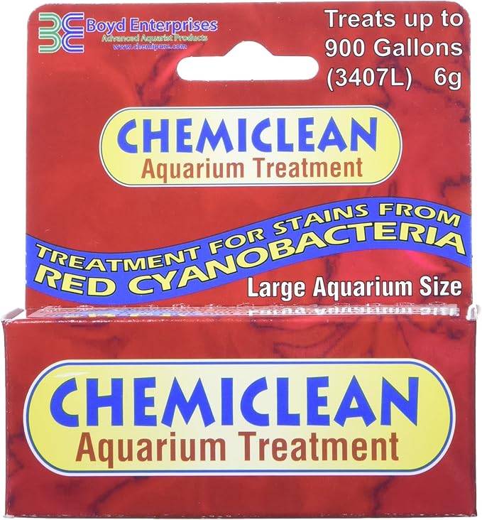 Boyd Chemi-Clean 6g Treats up to 900 Gallons - Effective Chemiclean Cyanobacteria for Marine & Freshwater Aquariums, Safe for Fish, Corals & Invertebrates