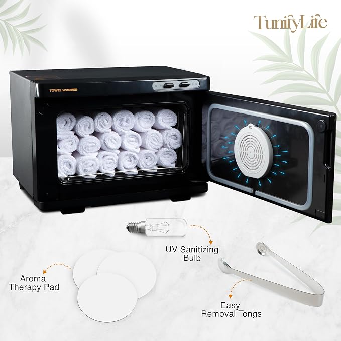 Hot Towel Warmer for Spa - 8L Hot Towel Cabinet - High Temperature Spa Towel Warmer with Aroma Holder, Suitable for Salon, Bathroom, Barber, Fast-Heating Mechanism
