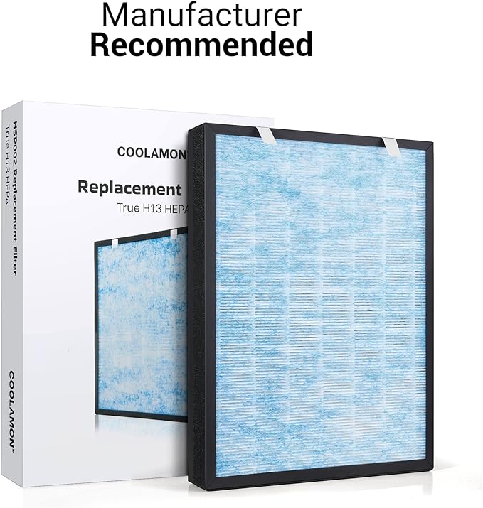 HSP002 True HEPA Air Filter Replacement Compatible with HATHASPACE Air Purifier 2.0 (H13 True HEPA) 3Pack