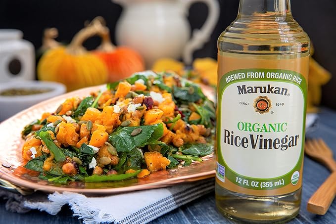 Marukan Organic Unseasoned Rice Vinegar for Enhancing Flavor & Cooking, USDA Organic, Marukan Rice Vinegar (1 Gallon, 2-pack)